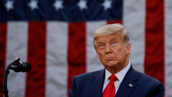 U.S. President Donald Trump delivers an address from the Rose Garden at the White House in Washington, U.S., November 13, 2020. - Sputnik International