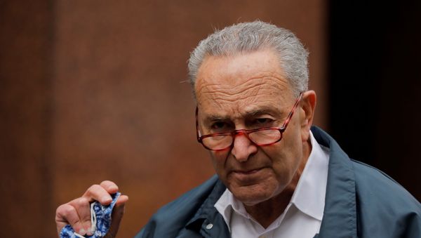 U.S. Senator Chuck Schumer delivers remarks on the coronavirus disease (COVID-19) in Manhattan, New York City, U.S., November 15, 2020. - Sputnik International