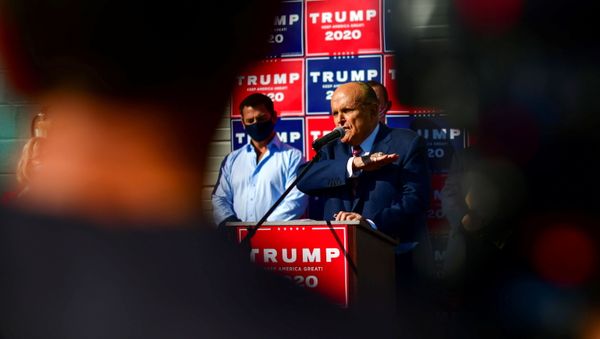 Former New York Mayor Rudy Giuliani speaks from the Trump legal team after news media named Democratic presidential nominee Joe Biden the winner in the 2020 U.S. presidential election, in Philadelphia, Pennsylvania, U.S. November 7, 2020 - Sputnik International