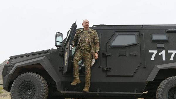 Azerbaijani President Ilham Aliyev visits Karabakh, 16 November 2020. Azerbaijani President Ilham Aliyev visits Karabakh, 16 November 2020. - Sputnik International