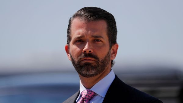 Donald Trump Jr. arrives with his father U.S. President Donald Trump after landing aboard Air Force One at General Mitchell International Airport in Milwaukee, Wisconsin, U.S., July 12, 2019 - Sputnik International