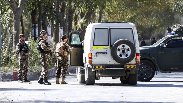 Afghan security forces stand guard during an attack near the university of Kabul, Afghanistan November 2, 2020 - Sputnik International