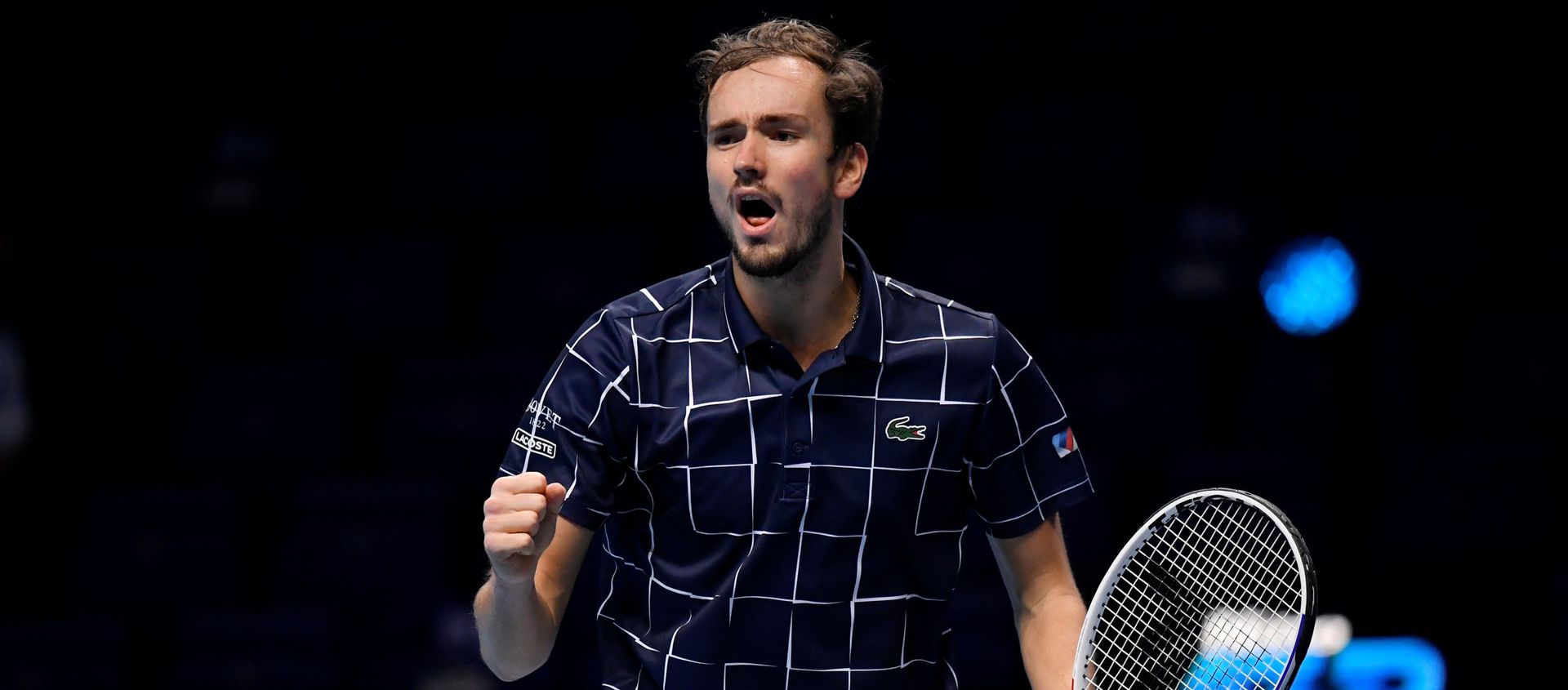 Tennis - ATP Finals - The O2, London, Britain - November 21, 2020 Russia's Daniil Medvedev celebrates winning the secong set during his semi-final match against Spain's Rafael Nadal  - Sputnik International, 1920, 21.11.2020