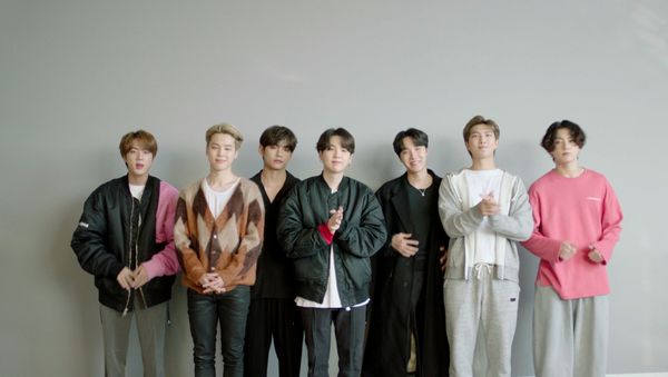 BTS accept the win for Best Group at the MTV EMA's 2020, in Los Angeles, California, U.S. in this screengrab image released on November 8, 2020 - Sputnik International