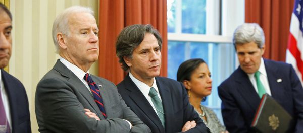 FILE PHOTO: Biden, Blinken, Rice and Kerry listen as Obama and Al-Maliki address reporters after their meeting at the White House in Washington FILE PHOTO: Biden, Blinken, Rice and Kerry listen as Obama and Al-Maliki address reporters after their meeting at the White House in Washington - Sputnik International