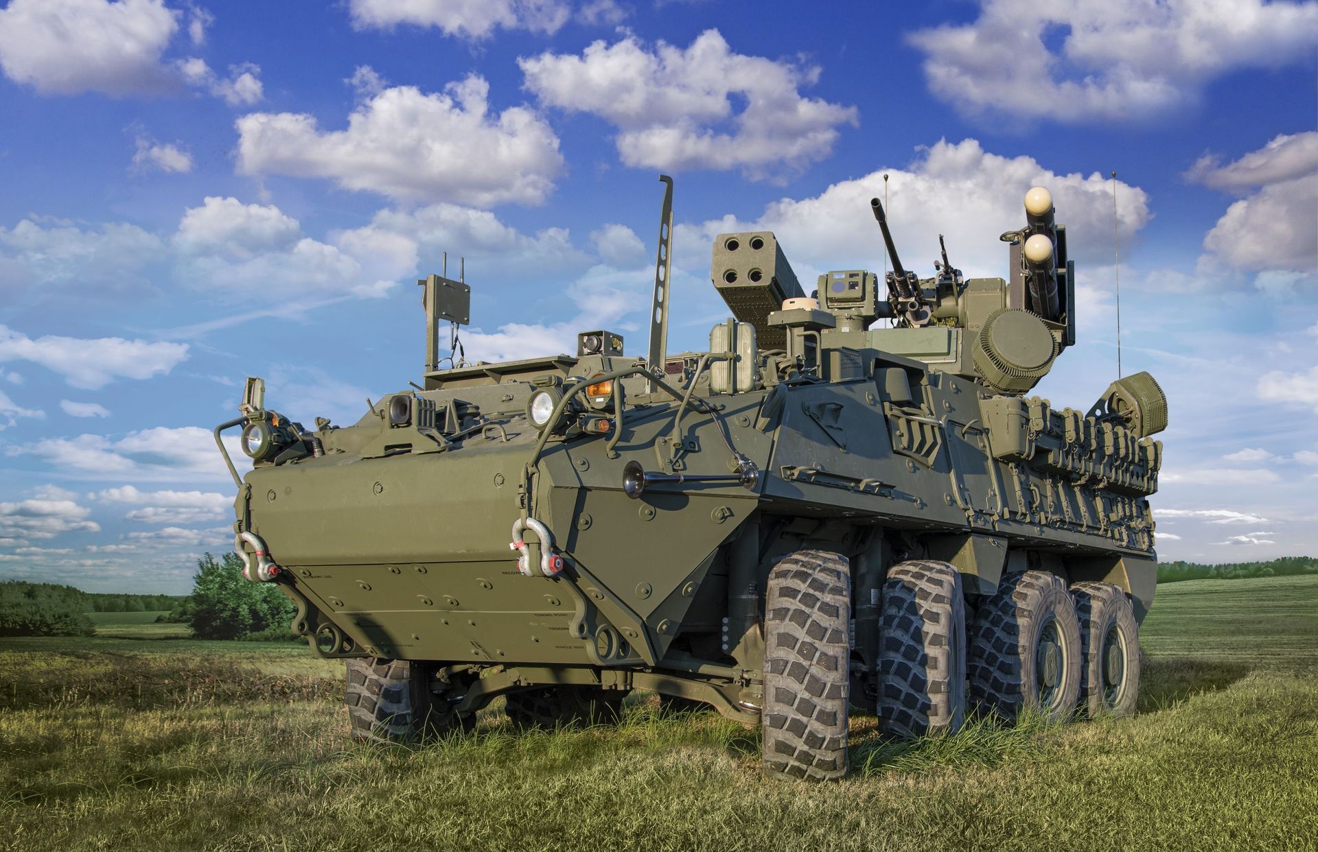 The US Army's Interim Maneuver Short-Range Air Defense IM-SHORAD platform, built on a modified Stryker armored vehicle - Sputnik International, 1920, 20.01.2023