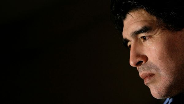 Diego Maradona, coach of Argentina's national soccer team attends a news conference in Munich March 1, 2010. Germany will play a friendly soccer match against Argentina on March 3, 2010. REUTERS/Michaela Rehle - Sputnik International