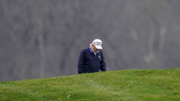 US President Donald Trump plays golf at the Trump National Golf Club in Sterling, Virginia, U.S., November 15, 2020 - Sputnik International