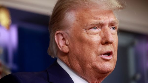 FILE PHOTO: U.S. President Donald Trump during a brief appearance in the Brady Press Briefing Room at the White House in Washington, U.S., November 24, 2020. REUTERS/Hannah McKay/File Photo - Sputnik International