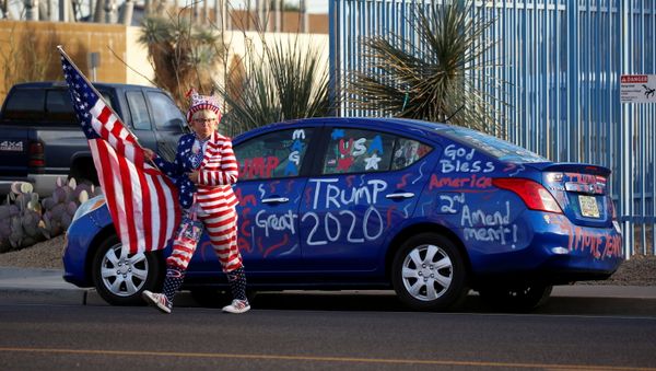 Supporters of U.S. President Donald Trump gather for a Stop the Steal protest after the 2020 U.S. presidential election was called for Democratic candidate Biden, at the Maricopa County Tabulation and Election Center (MCTEC), in Phoenix Supporters of U.S. President Donald Trump gather for a Stop the Steal protest after the 2020 U.S. presidential election was called for Democratic candidate Biden, at the Maricopa County Tabulation and Election Center (MCTEC), in Phoenix - Sputnik International
