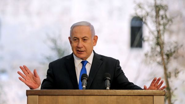 Israeli Prime Minister Benjamin Netanyahu speaks during the opening ceremony for Sha'ar Hagai national site in Israel November 29, 2020. Israeli Prime Minister Benjamin Netanyahu speaks during the opening ceremony for Sha'ar Hagai national site in Israel November 29, 2020. - Sputnik International