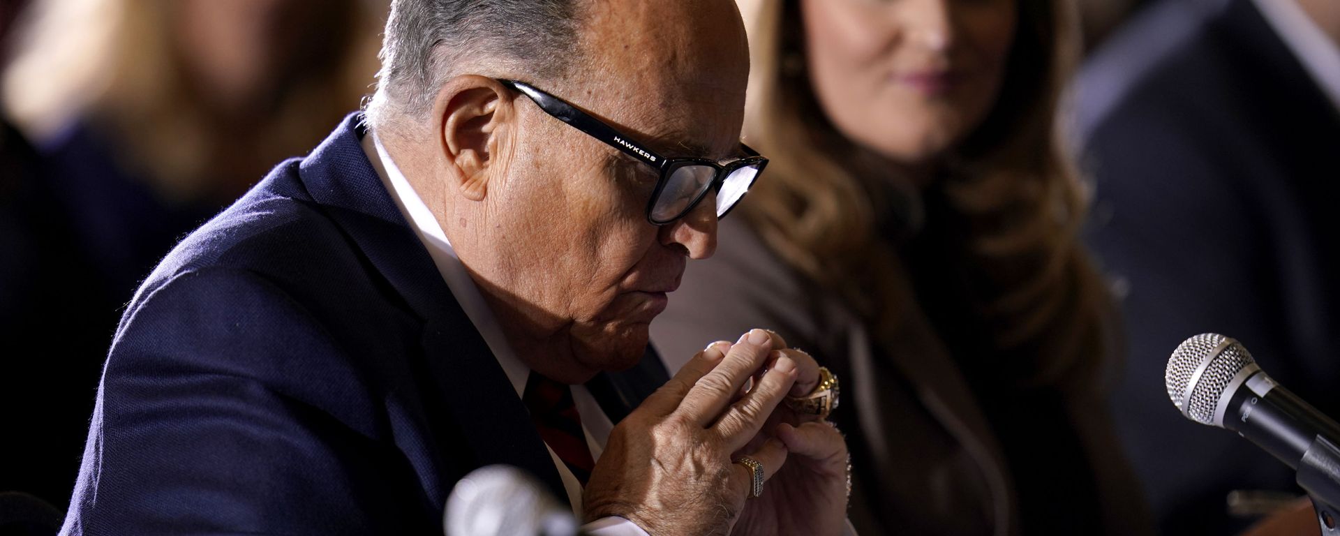 Former Mayor of New York Rudy Giuliani, a lawyer for President Donald Trump, speaks at a hearing of the Pennsylvania State Senate Majority Policy Committee, Wednesday, Nov. 25, 2020, in Gettysburg, Pa - Sputnik International, 1920, 24.06.2021