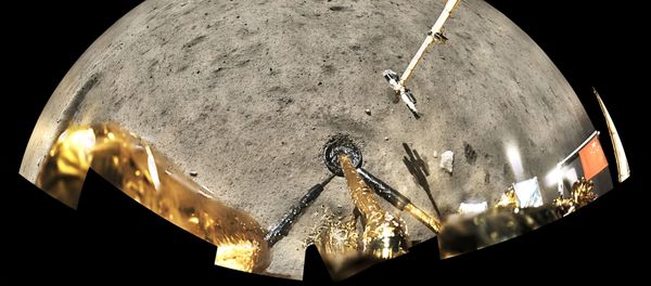 China's national flag is seen unfurled from the Chang'e-5 spacecraft on the moon, in this panoramic handout image provided by China National Space Administration (CNSA) December 4, 2020. China's national flag is seen unfurled from the Chang'e-5 spacecraft on the moon, in this panoramic handout image provided by China National Space Administration (CNSA) December 4, 2020. - Sputnik International