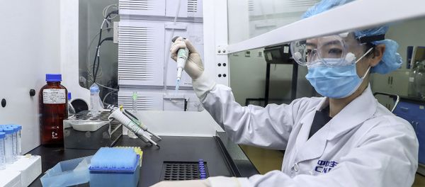 In this April 11, 2020, photo released by Xinhua News Agency, a staff member tests samples of a potential COVID-19 vaccine at a production plant of SinoPharm in Beijing. - Sputnik International