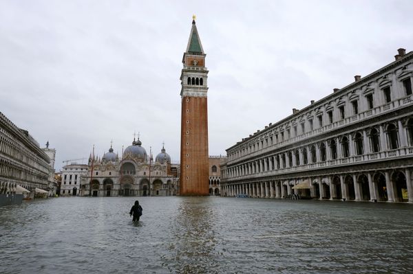 Flooded St. Mark's Square in Venice Flooded St. Mark's Square in Venice - Sputnik International