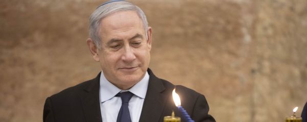 Israeli Prime Minister Benjamin Netanyahu, lights a Hanukkah candle at the Western Wall, the holiest site where Jews can pray in Jerusalem's old city, Sunday, 22 December 2019. Israeli Prime Minister Benjamin Netanyahu, lights a Hanukkah candle at the Western Wall, the holiest site where Jews can pray in Jerusalem's old city, Sunday, 22 December 2019. - Sputnik International