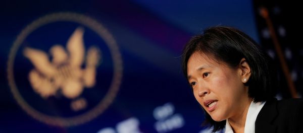 Katherine Tai, U.S. President-elect Joe Biden's nominee to be U.S. Trade Representative, speaks after Biden announced her nomination during a fresh round of nominations and appointments at a news conference at his transition headquarters in Wilmington, Delaware, U.S., December 11, 2020. Katherine Tai, U.S. President-elect Joe Biden's nominee to be U.S. Trade Representative, speaks after Biden announced her nomination during a fresh round of nominations and appointments at a news conference at his transition headquarters in Wilmington, Delaware, U.S., December 11, 2020. - Sputnik International