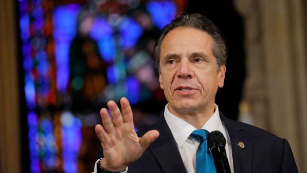 New York Governor Andrew Cuomo delivers remarks on the coronavirus disease (COVID-19) at the Riverside Church in Manhattan, New York City, U.S., November 15, 2020. New York Governor Andrew Cuomo delivers remarks on the coronavirus disease (COVID-19) at the Riverside Church in Manhattan, New York City, U.S., November 15, 2020. - Sputnik International