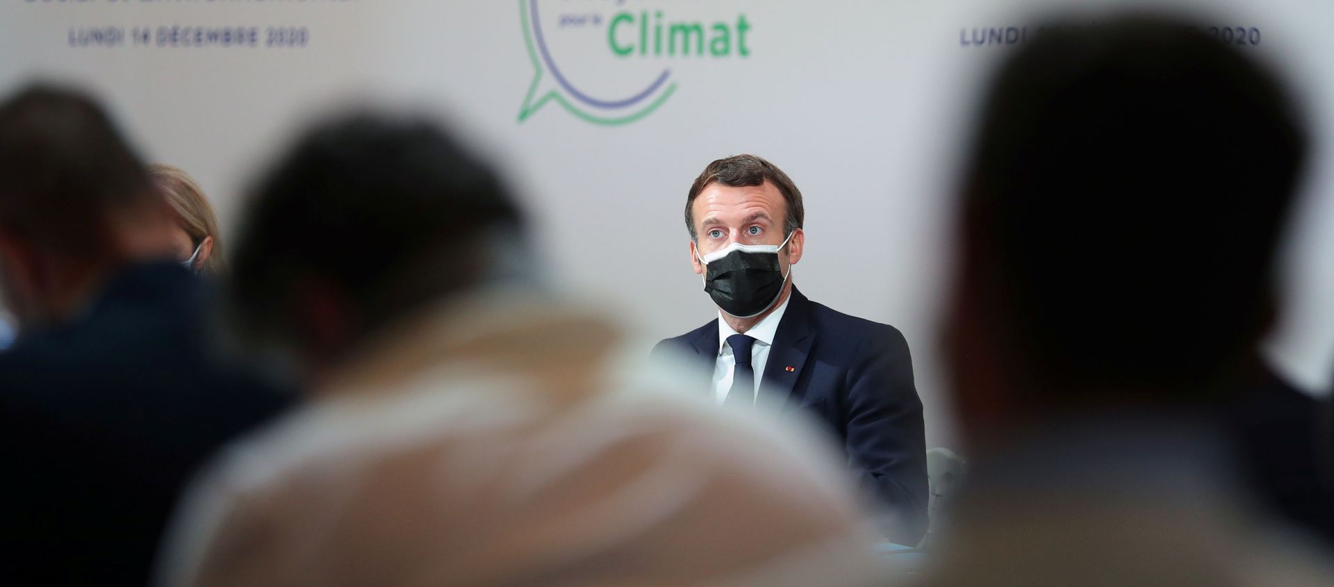 France's President Emmanuel Macron delivers a speech during a Citizens' Convention on Climate, in Paris, France 14 December 2020. France's President Emmanuel Macron delivers a speech during a Citizens' Convention on Climate, in Paris, France 14 December 2020. - Sputnik International, 1920, 15.12.2020