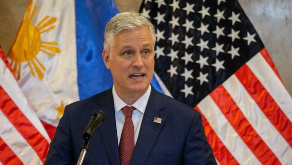 U.S. National Security Advisor Robert O'Brien speaks during the turnover ceremony of defense articles, at the Department of Foreign Affairs in Pasay City, Metro Manila, Philippines, November 23, 2020. - Sputnik International