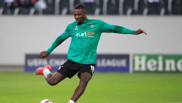 Soccer Football - Champions League - Group B - Borussia Moenchengladbach v Shakhtar Donetsk - Borussia-Park, Moenchengladbach, Germany - November 25, 2020 Borussia Moenchengladbach's Marcus Thuram during the warm up before the match - Sputnik International