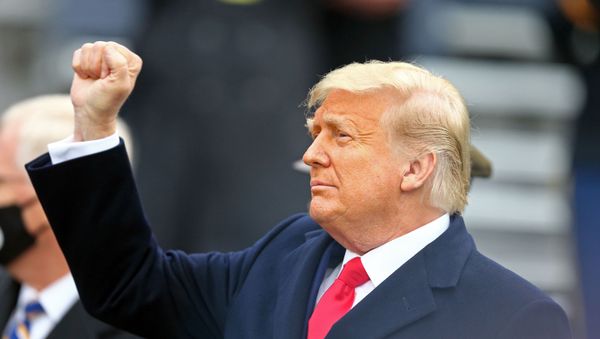 Dec 12, 2020; West Point, New York, USA; President Donald J. Trump walks on to the field before the first half of the Army-Navy game at Michie Stadium. Mandatory Credit: Danny Wild-USA TODAY Sports Dec 12, 2020; West Point, New York, USA; President Donald J. Trump walks on to the field before the first half of the Army-Navy game at Michie Stadium. Mandatory Credit: Danny Wild-USA TODAY Sports - Sputnik International