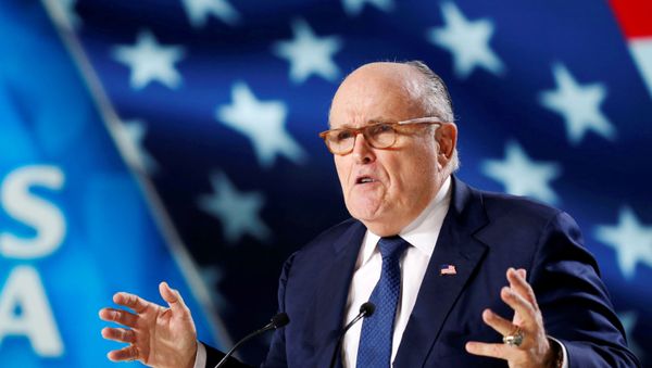  Rudy Giuliani, former Mayor of New York City, delivers his speech as he attends the National Council of Resistance of Iran (NCRI), meeting in Villepinte, near Paris, France, 30 June 2018 - Sputnik International