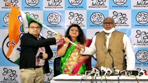 BJP MP Saumitra Khan's wife Sujata Mondal Khan joins TMC, in Kolkata on Monday  - Sputnik International