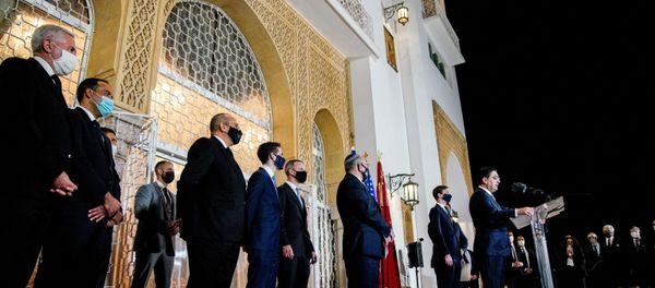 Moroccan Foreign Minister Nasser Bourita speaks during a visit by Israeli envoys to Rabat, Morocco, December 22, 2020. Picture taken December 22, 2020. - Sputnik International