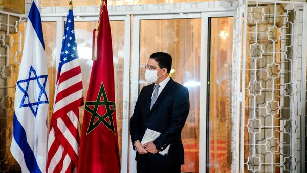 Moroccan Foreign Minister Nasser Bourita looks on during a visit by Israeli envoys to Rabat, Morocco, December 22, 2020. Picture taken December 22, 2020.  - Sputnik International