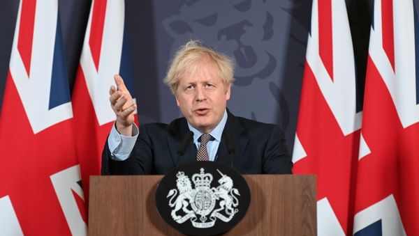 British Prime Minister Boris Johnson holds a news conference in Downing Street on the outcome of the Brexit negotiations, in London, Britain December 24, 2020 - Sputnik International