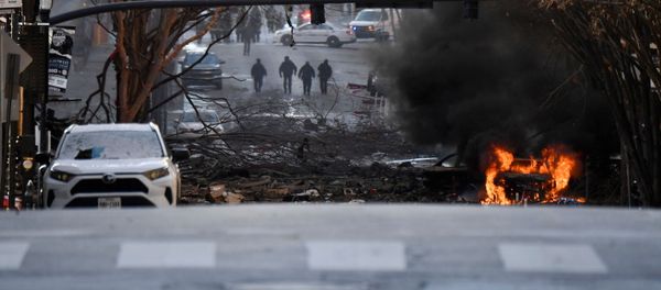 A vehicle burns near the site of an explosion in the area of Second and Commerce in Nashville, Tennessee, U.S. December 25, 2020. Andrew Nelles/Tennessean.com/USA TODAY NETWORK via REUTERS. A vehicle burns near the site of an explosion in the area of Second and Commerce in Nashville, Tennessee, U.S. December 25, 2020. Andrew Nelles/Tennessean.com/USA TODAY NETWORK via REUTERS. - Sputnik International
