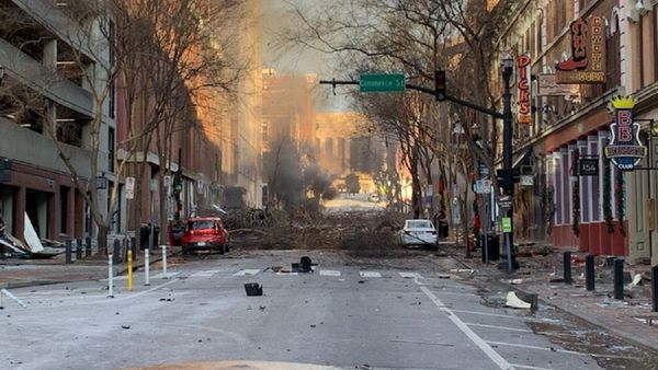 A photo of the consequences of the morning Nashville explosion in the US posted on Twitter, December 25, 2020 - Sputnik International