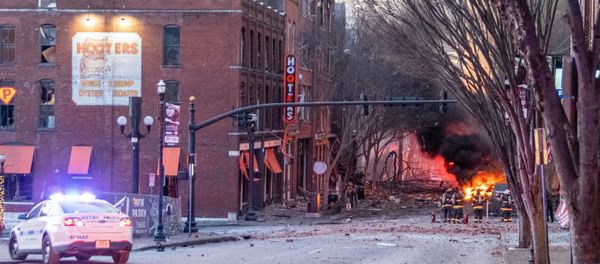 Debris litters the road near the site of an explosion in the area of Second and Commerce in Nashville, Tennessee, U.S. December 25, 2020. - Sputnik International