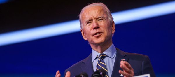 U.S. President-elect Joe Biden delivers a speech after a conference video call focused on foreign policy at his transition headquarters in Wilmington, Delaware, U.S., December 28, 2020 U.S. President-elect Joe Biden delivers a speech after a conference video call focused on foreign policy at his transition headquarters in Wilmington, Delaware, U.S., December 28, 2020 - Sputnik International