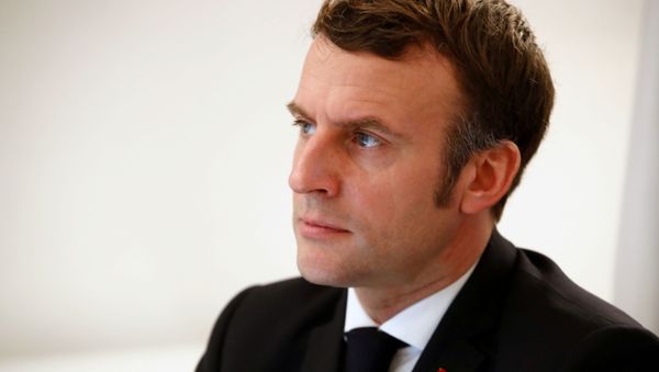French President Emmanuel Macron attends an EU-China video-conference meeting along with Chinese President Xi Jinping, German Chancellor Angela Merkel, European Commission President Ursula von der Leyen and President of the European Council Charles Michel, at the Fort de Bregancon in Bormes-les-Mimosas, France December 30, 2020.  - Sputnik International