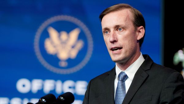Jake Sullivan, U.S. President-elect Joe Biden's choice to be his national security adviser, speaks in Wilmington, Delaware, U.S., November 24, 2020 - Sputnik International