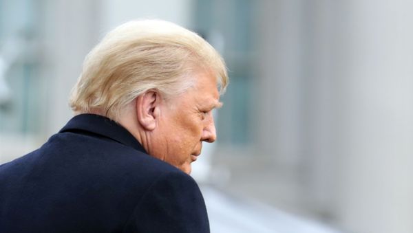 US President Donald Trump departs for travel to West Point, New York from the South Lawn at the White House in Washington, DC, 12 December 2020 - Sputnik International
