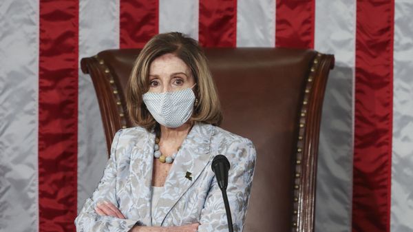 House Speaker Nancy Pelosi waits during votes during the first session of the 117th Congress at the U.S. Capitol in Washington, Sunday, Jan. 3, 2021. - Sputnik International