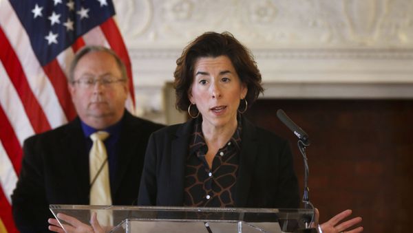 In this Sunday, March 22, 2020, file photo, Gov. Gina Raimondo gives an update on the coronavirus during a news conference, in Providence, R.I. Many states have yet to spend the federal funding they got to help with soaring costs related to the coronavirus crisis, making it tougher for states and cities to argue that they need hundreds of billions more from U.S. taxpayers. “If I knew today that another billion dollars was coming to Rhode Island to help solve our budget deficit, I’d spend the $1.25 billion now,” Raimondo said about the state's portion of money. “Lots of other governors are spending. They’re taking a gamble, and I’m just not ready to do that yet.” - Sputnik International