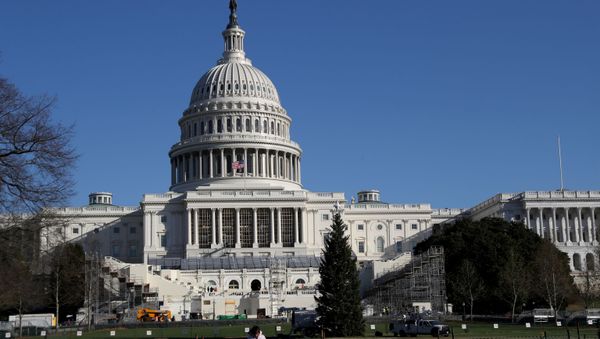 Construction for the upcoming presidential inauguration ceremony is seen outside of the U.S. Capitol Building in Washington, U.S., December 28, 2020. Construction for the upcoming presidential inauguration ceremony is seen outside of the U.S. Capitol Building in Washington, U.S., December 28, 2020. - Sputnik International