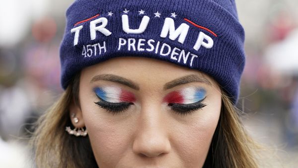 A Trump supporter at Freedom Plaza, 5 January, 2021, in Washington.   - Sputnik International