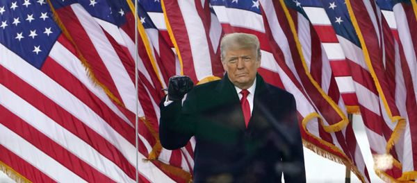 President Donald Trump arrives to speak at a rally, 6 June 2021, in Washington. (AP Photo/Jacquelyn Martin) - Sputnik International
