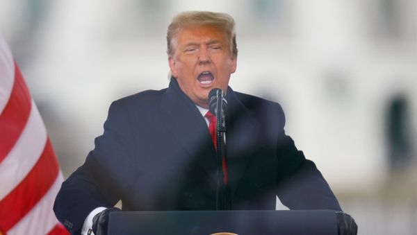 U.S. President Donald Trump speaks during a rally to contest the certification of the 2020 U.S. presidential election results by the U.S. Congress, in Washington, U.S, January 6, 2021. - Sputnik International