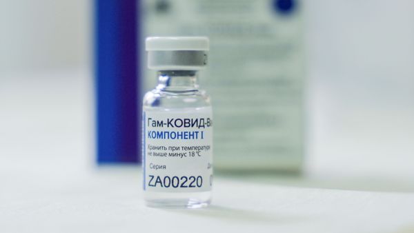 A vial of the Russian Sputnik V coronavirus vaccine is pictured in Belgrade, Serbia, January 6, 2021. - Sputnik International