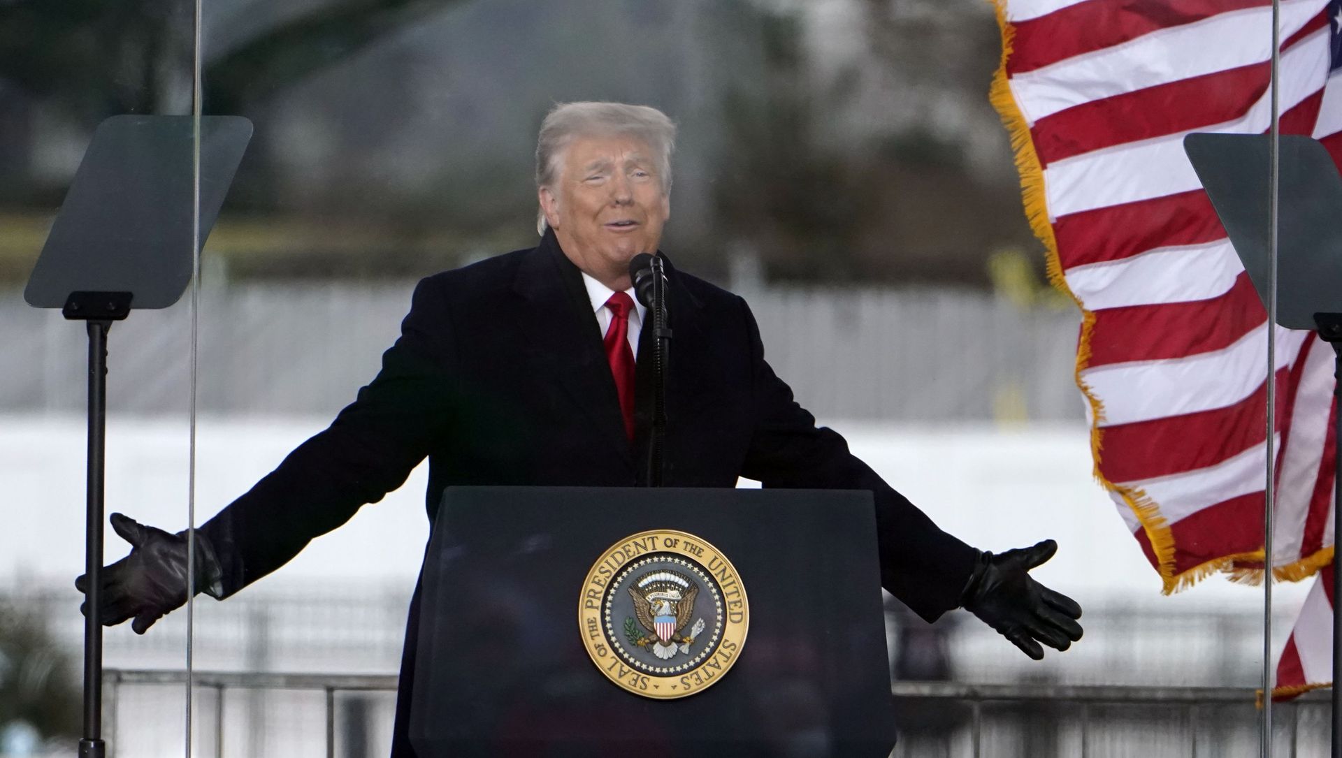 President Donald Trump speaks at a rally Wednesday, Jan. 6, 2021, in Washington President Donald Trump speaks at a rally Wednesday, Jan. 6, 2021, in Washington - Sputnik International, 1920, 13.05.2021