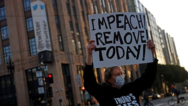 Protest outside Twitter headquarters in San Francisco - Sputnik International