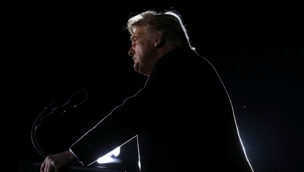 U.S. President Donald Trump addresses a campaign rally in Dalton, Georgia, U.S., on the eve of the run-off election to decide both of Georgia's Senate seats January 4, 2021 - Sputnik International