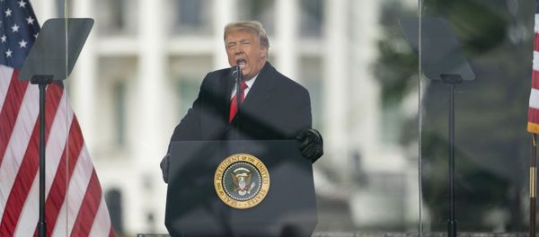 President Donald Trump speaks during a rally protesting the electoral college certification of Joe Biden as President, Wednesday, Jan. 6, 2021, in Washington - Sputnik International