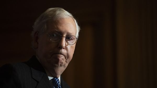 Senate Majority Leader Mitch McConnell of Ky., pauses during a news conference with other Senate Republicans on Capitol Hill in Washington, Tuesday, Dec. 15, 2020. - Sputnik International